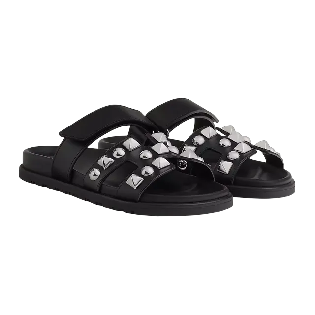 Hermès Sandals Chypre Black — Authentic Shoes & Footwear at CLZTURE