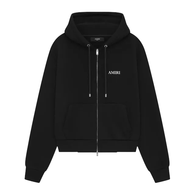 Amiri Relaxed Zip Up Hoodie Black — Authentic AMIRI in stock at CLZTURE