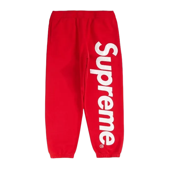 Supreme Satin Applique Hooded Red — Authentic Pants & Trousers at CLZTURE