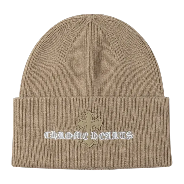Chrome Hearts Beanie Logo Camel — Authentic Chrome Hearts in stock at CLZTURE