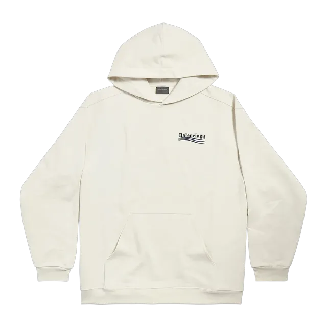Balenciaga Hoodie Political Campaign White — Authentic Hoodies & Sweats at CLZTURE