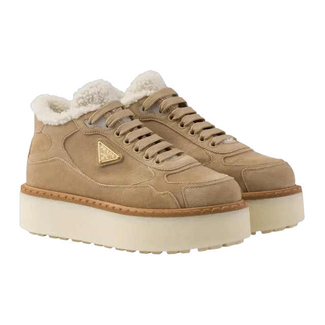 Prada Suede Mid-Top Brown — Authentic Boots at CLZTURE