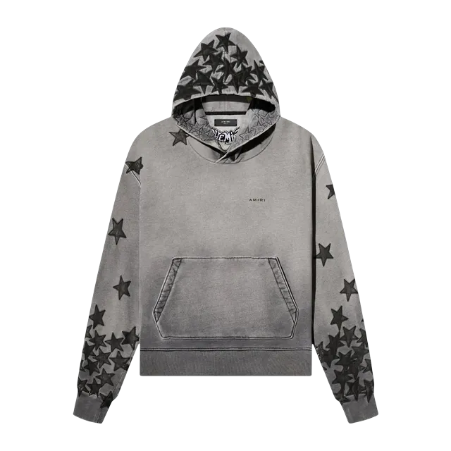 Amiri Chemist Star Hoodie Heather Grey/Black — Authentic Hoodies & Sweats at CLZTURE