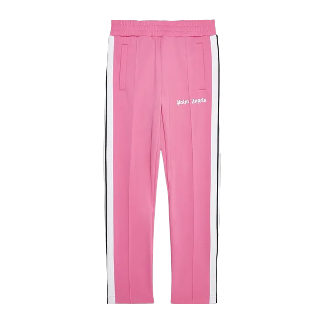 Palm Angels Slim Track Pants Fuchsia/White — Authentic Pants & Trousers at CLZTURE
