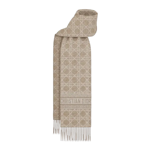 Dior Scarf Cannage Neutral — Authentic Accessories at CLZTURE