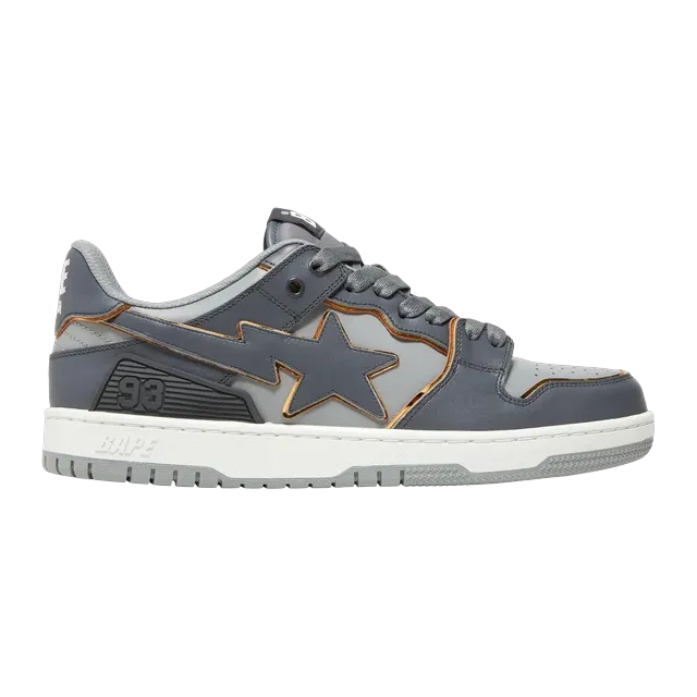 BAPE Sk8 Sta #3 l Gray Gold Grey — Authentic Shoes & Footwear at CLZTURE