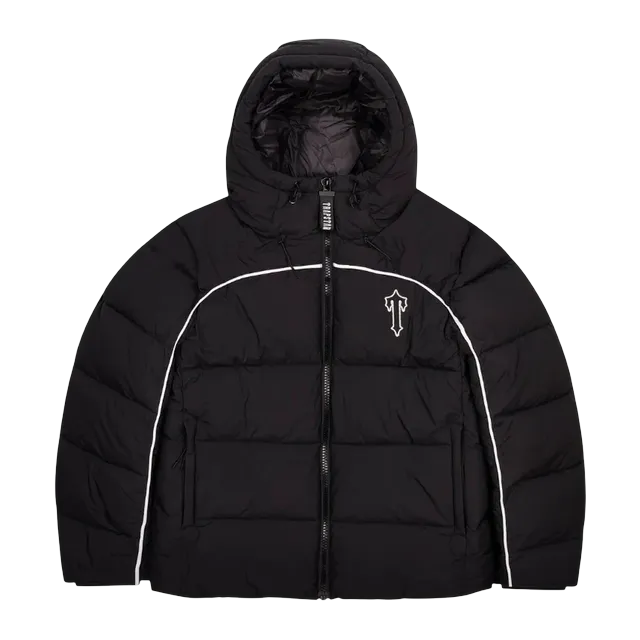 Trapstar Irongate Arch Piping Puffer Black White — Authentic Jackets & Outerwear at CLZTURE