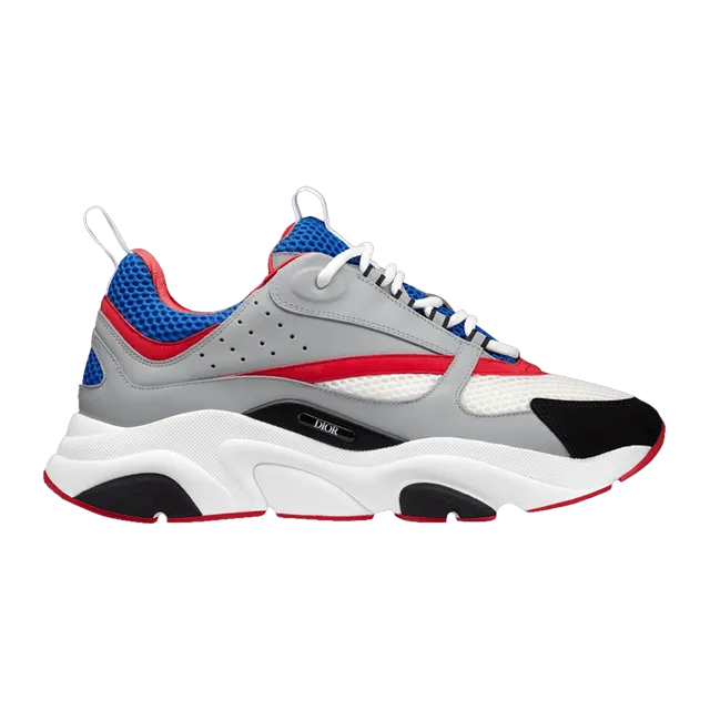 Dior Sneakers B22 Grey Red Blue — Authentic Shoes & Footwear at CLZTURE