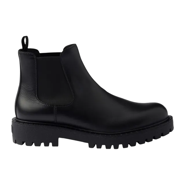 Prada Leather Chelsea Black — Authentic Prada in stock at CLZTURE