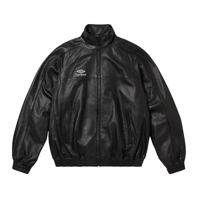Supreme Umbro x Leather Track Jacket Black — Authentic Jackets & Outerwear at CLZTURE