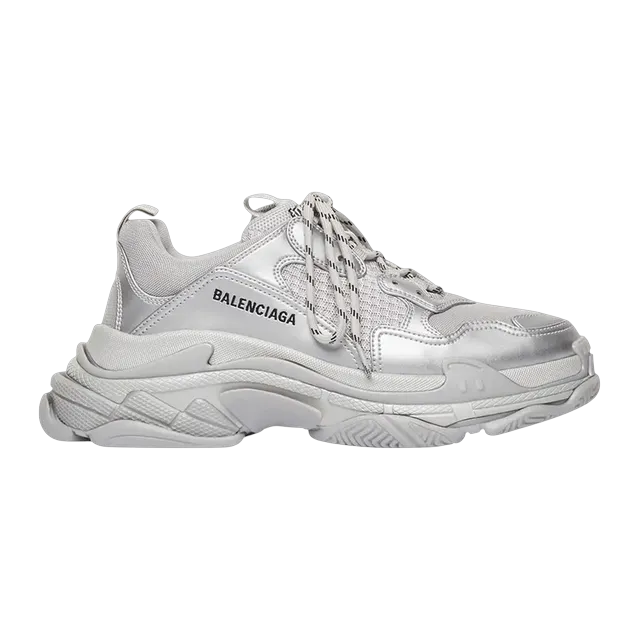 Balenciaga Triple S Silver Metallic — Authentic Shoes & Footwear at CLZTURE