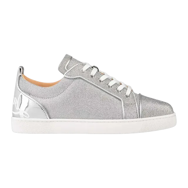 Christian Louboutin Fun Louis Junior Flat Calf Low Glitter — Authentic Shoes & Footwear at CLZTURE