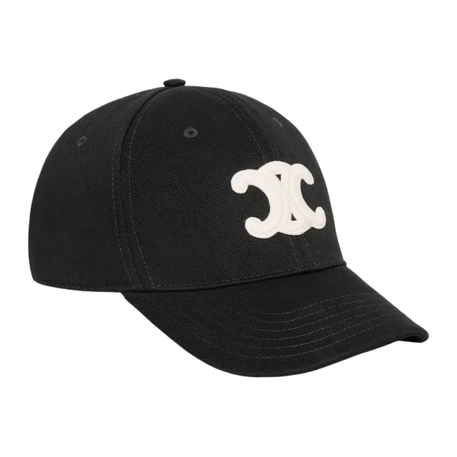Céline Cap Baseball Triomphe Toile Coton Black — Authentic Accessories at CLZTURE