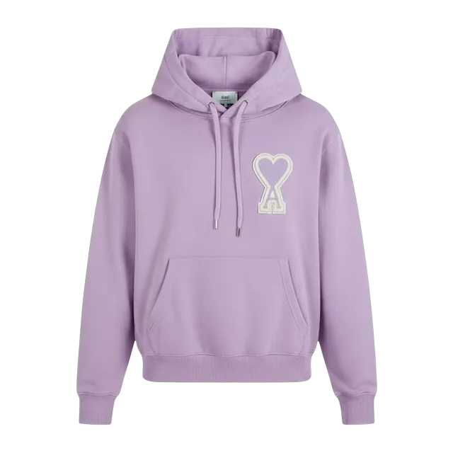 AMI Paris Big Logo Hooded Lilas — Authentic Hoodies & Sweats at CLZTURE