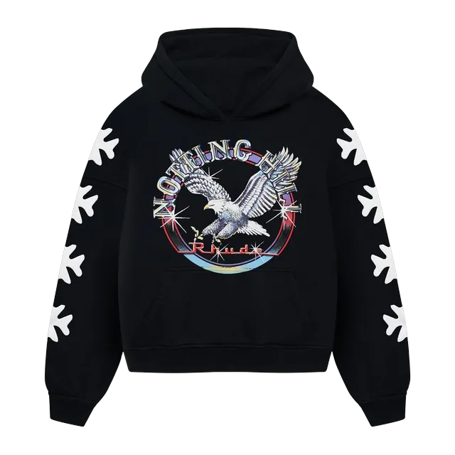 Rhude Notting Hill Eagle Hoodie Black — Authentic Rhude in stock at CLZTURE