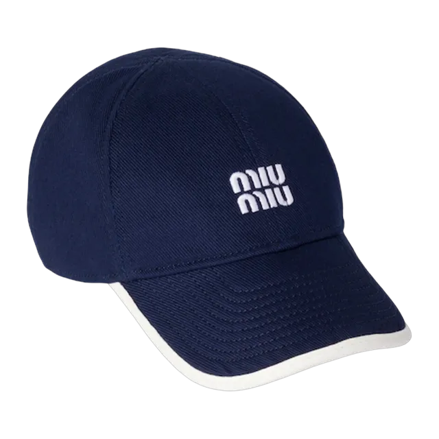 Miu Miu Cap Drill Blue — Authentic Miu Miu in stock at CLZTURE