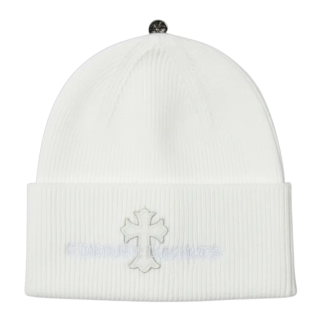Chrome Hearts Beanie Logo White — Authentic Accessories at CLZTURE