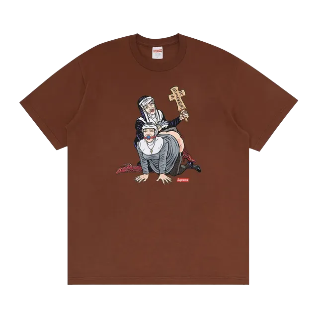Supreme Nuns T-Shirt Brown — Authentic Supreme in stock at CLZTURE