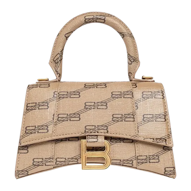 Balenciaga Hourglass Top Xs 19Cm Mongram Beige — Authentic Balenciaga in stock at CLZTURE