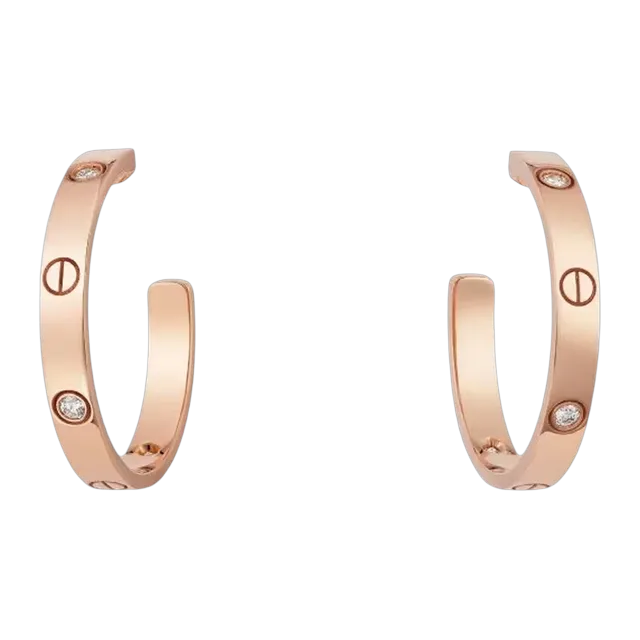 Cartier Créoles Love Moyen 6 Diamants Gold — Authentic Jewelry at CLZTURE