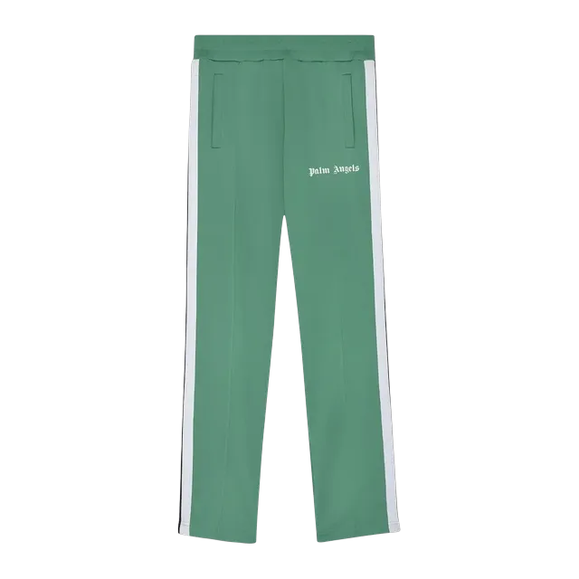 Palm Angels Classic Track Pants Green/White — Authentic Pants & Trousers at CLZTURE