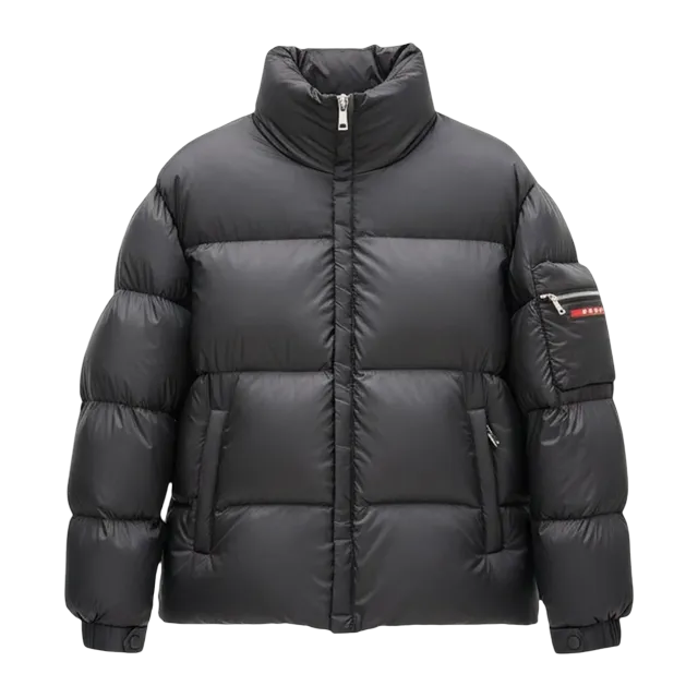 Prada Puffer Jacket Re-Nylon Black — Authentic Jackets & Outerwear at CLZTURE
