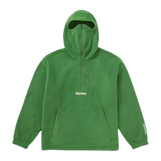 Supreme Polartec Facemask Half-Zip Hooded Green — Authentic Supreme in stock at CLZTURE