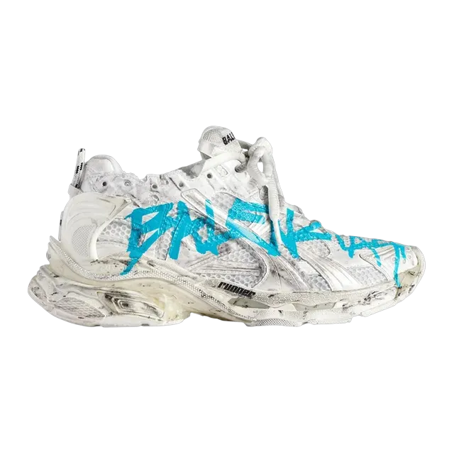 Balenciaga Runner Graffiti White Blue — Authentic Shoes & Footwear at CLZTURE