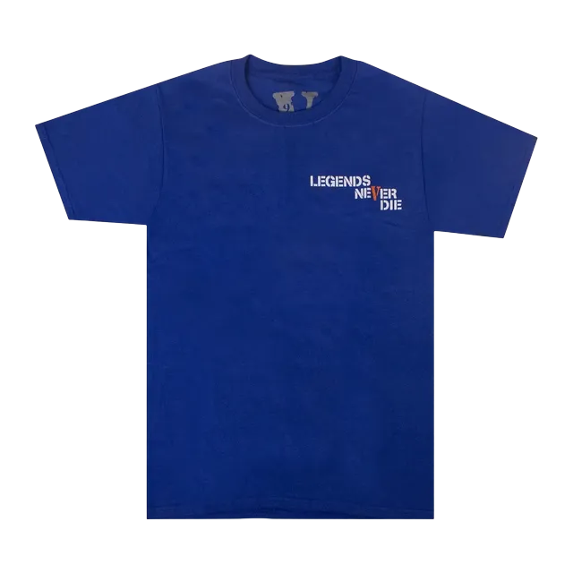 Vlone Juice Wrld x 999 Shorts-Sleeve T-Shirt Blue — Authentic at CLZTURE
