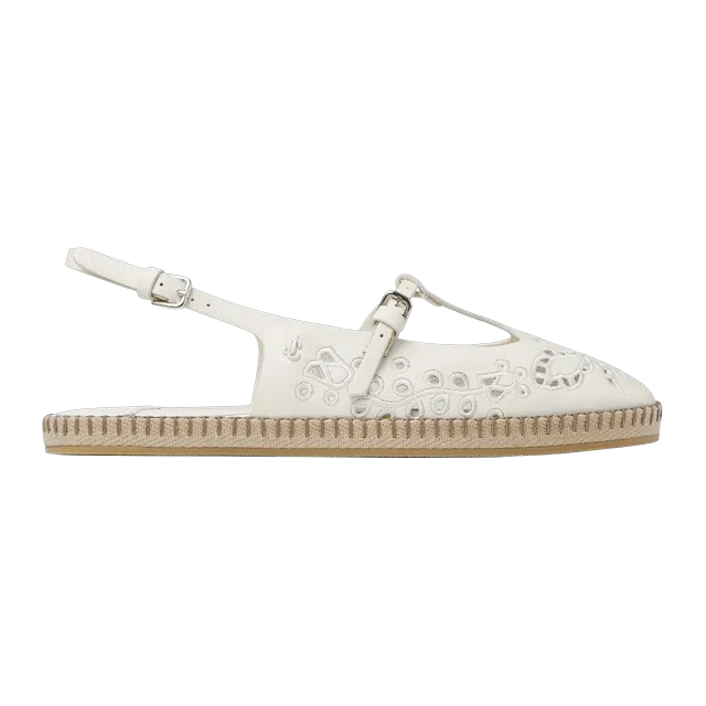 Jimmy Choo Ee Flat White — Authentic Shoes & Footwear at CLZTURE