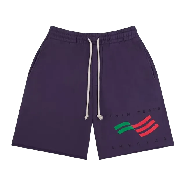 Denim Tears America Sportswear Shorts Purple — Authentic Shorts at CLZTURE