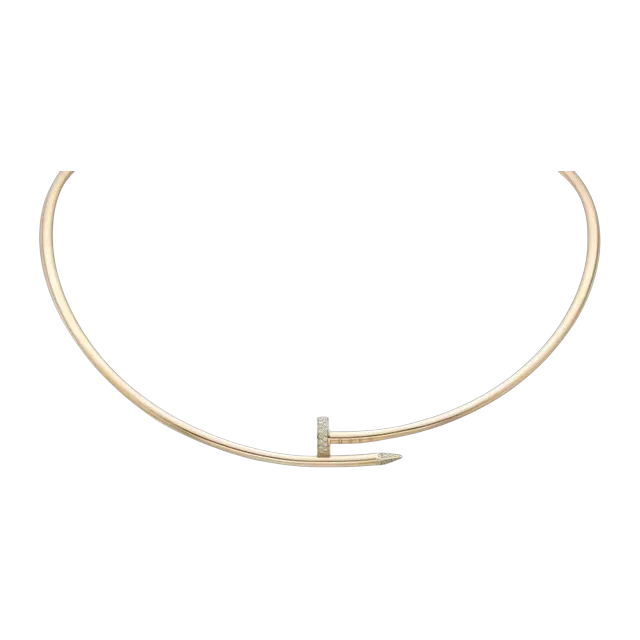Cartier Necklace Torque Juste Un Clou Petit Diamants Gold — Authentic Jewelry at CLZTURE