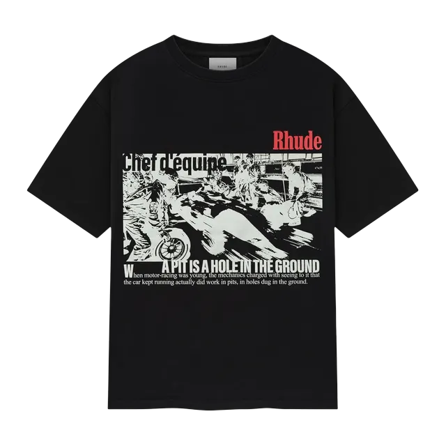 Rhude Champions Du Monde T-Shirt Black — Authentic Rhude in stock at CLZTURE
