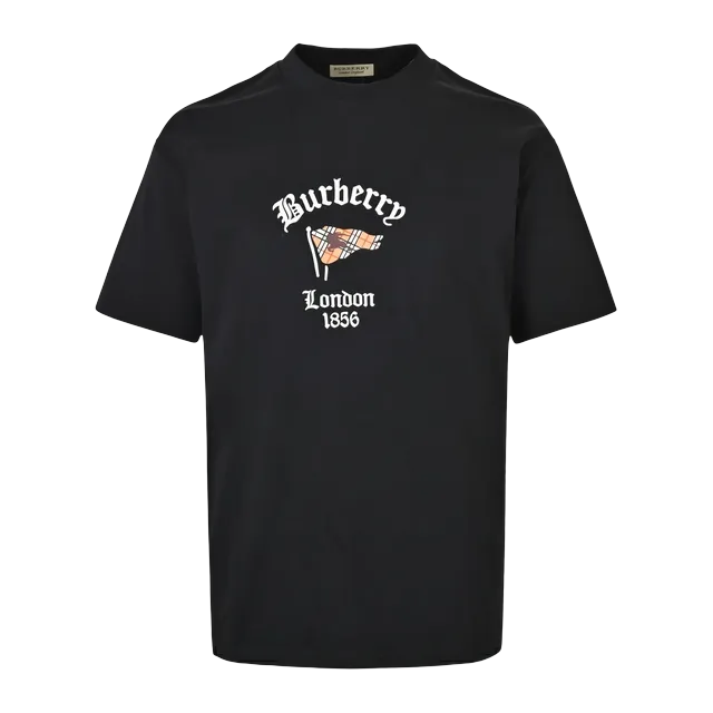 Burberry T-Shirt Cotton Flag Black — Authentic T-Shirts at CLZTURE