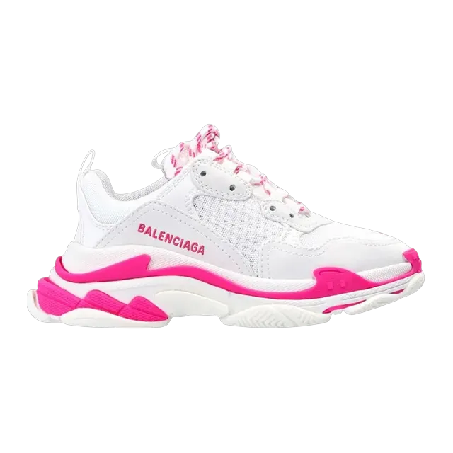 Balenciaga Triple S White Fluo Pink — Authentic Shoes & Footwear at CLZTURE