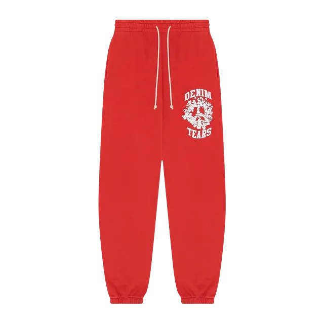 Denim Tears University Sweatpants Red — Authentic Denim Tears in stock at CLZTURE