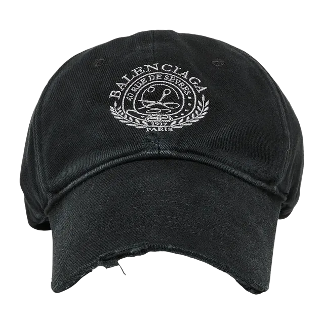 Balenciaga Inside Motif Cap Black/White — Authentic Accessories at CLZTURE