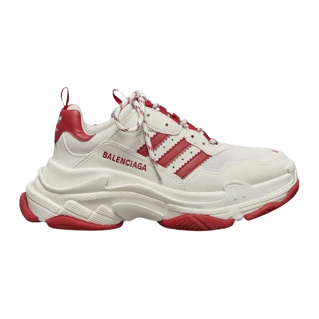 Balenciaga Adidas x Triple S White Red — Authentic Shoes & Footwear at CLZTURE