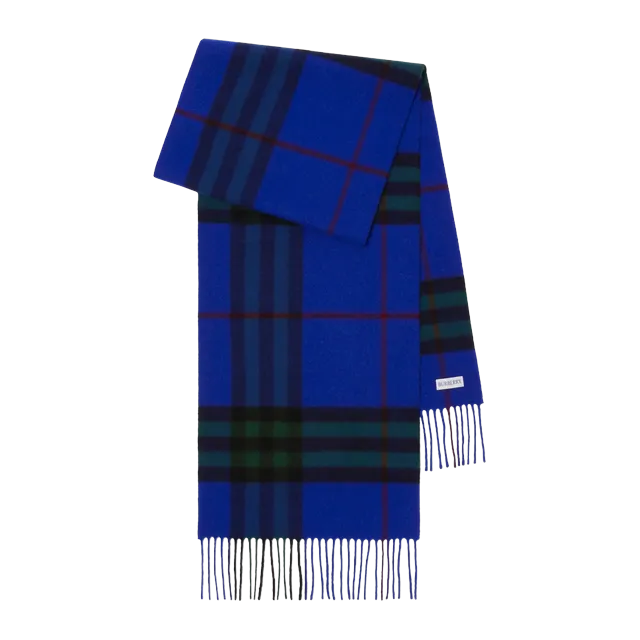 Burberry Scarf Cachemire Check Blue — Authentic Burberry in stock at CLZTURE