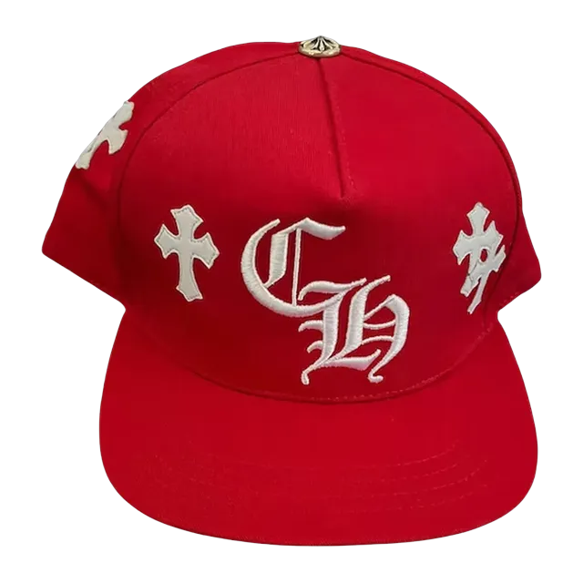 Chrome Hearts Cross Patch Snapback Red — Authentic Chrome Hearts in stock at CLZTURE