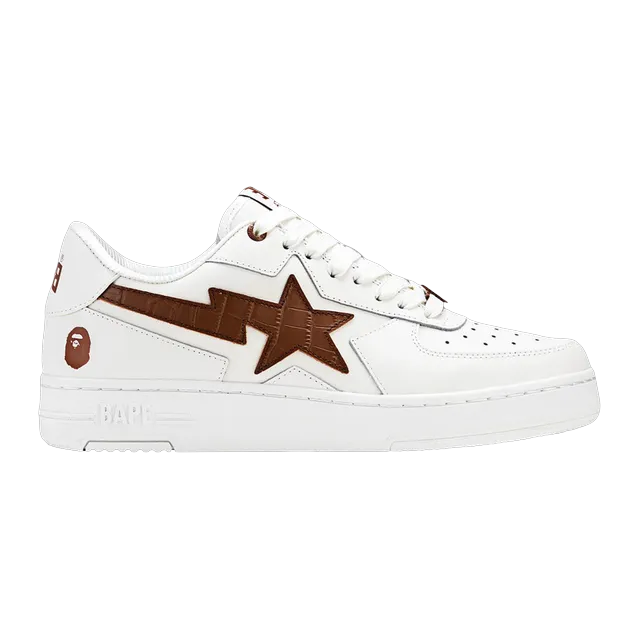 BAPE Bapesta Icon #1 M2 Croc Pack – White Brown — Authentic Shoes & Footwear at CLZTURE