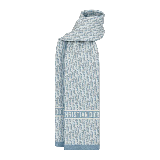 Dior Scarf Oblique Alps Blue — Authentic Accessories at CLZTURE