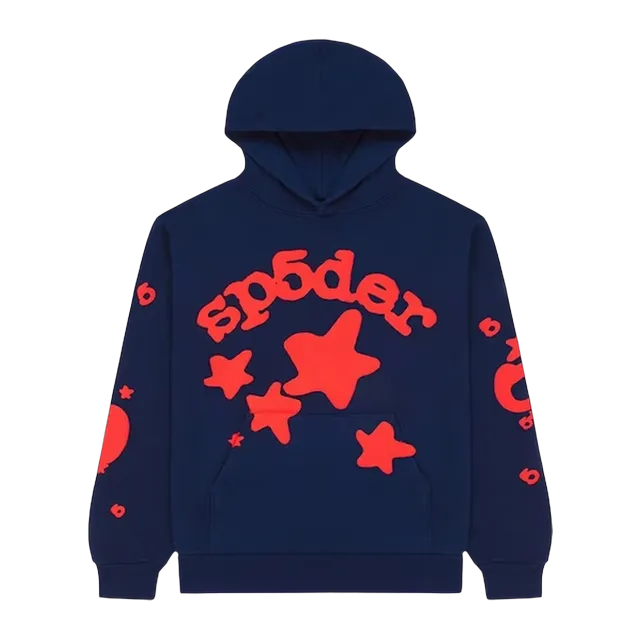 Sp5der Beluga Hoodie Navy — Authentic Hoodies & Sweats at CLZTURE