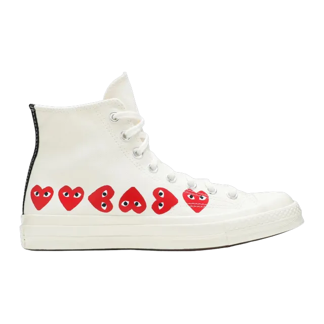 Converse Comme Des Garçons x Chuck 70 Hi Top Multi Heart — Authentic Shoes & Footwear at CLZTURE