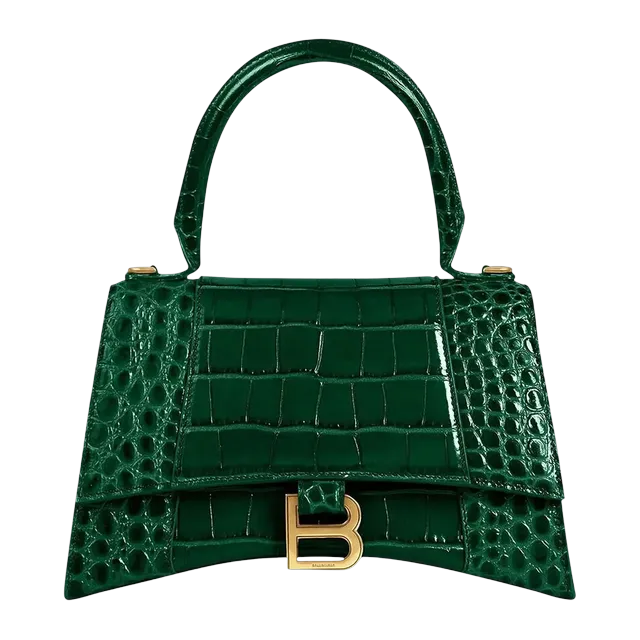 Balenciaga Hourglass Top Xs 19Cm Croco Green — Authentic Bags & Luggage at CLZTURE