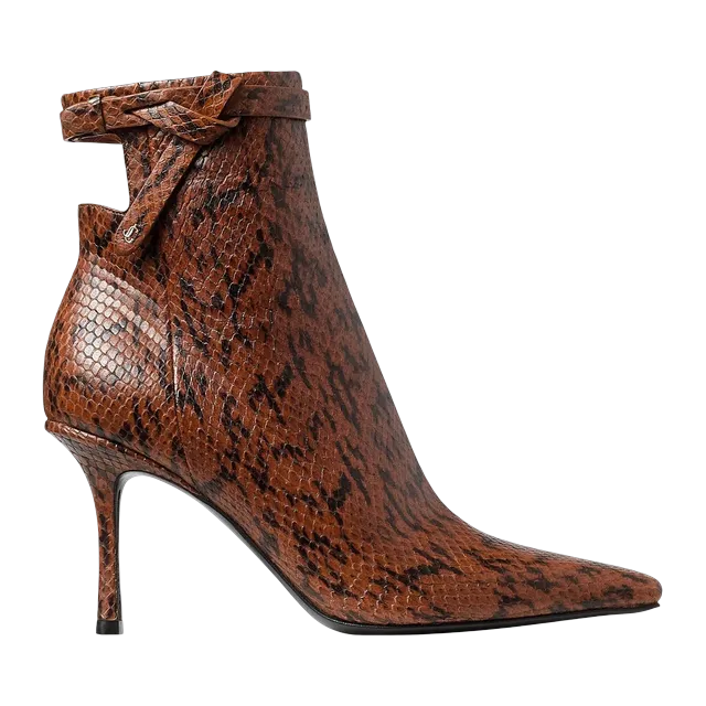 Jimmy Choo Camie Ankle Boot 85Mm Brown — Authentic Boots at CLZTURE