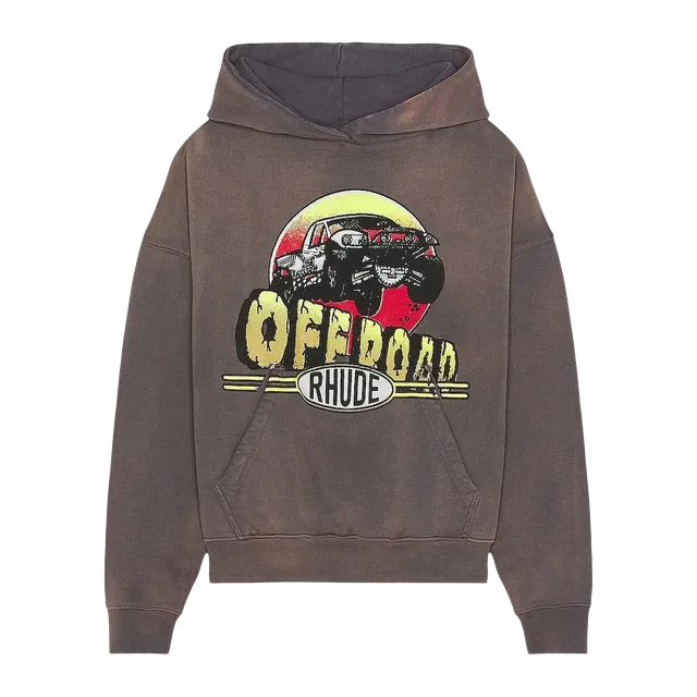 Rhude Off Road Hoodie Vintage Grey — Authentic Hoodies & Sweats at CLZTURE