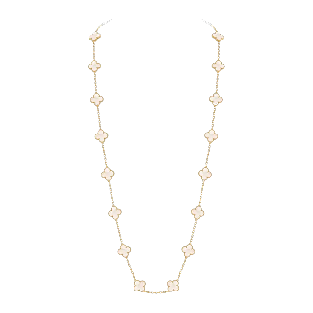 Van Cleef & Arpels Vintage Alhambra 20 Motifs Nacre Gold — Authentic Jewelry at CLZTURE