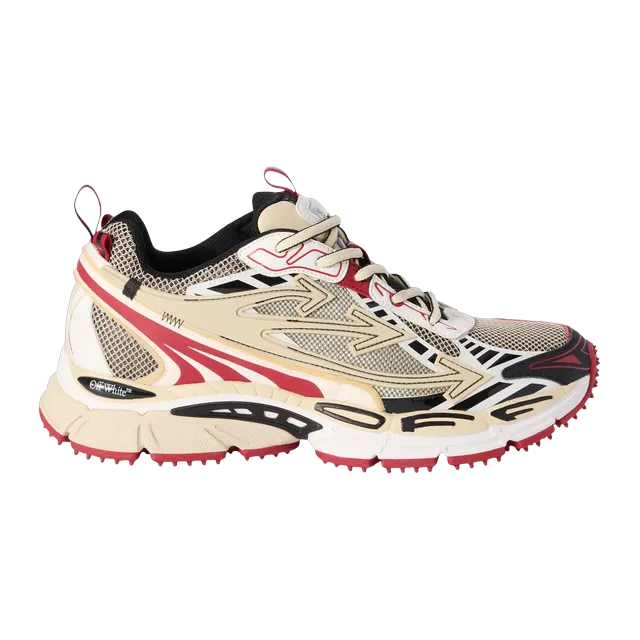 Off-White Be Right Back Red Beige — Authentic Shoes & Footwear at CLZTURE