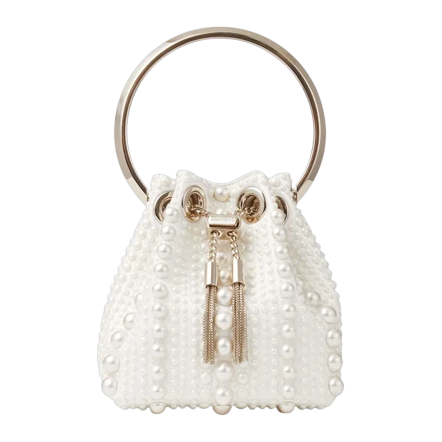 Jimmy Choo Micro Bon Bon White — Authentic Clutches & Pouches at CLZTURE